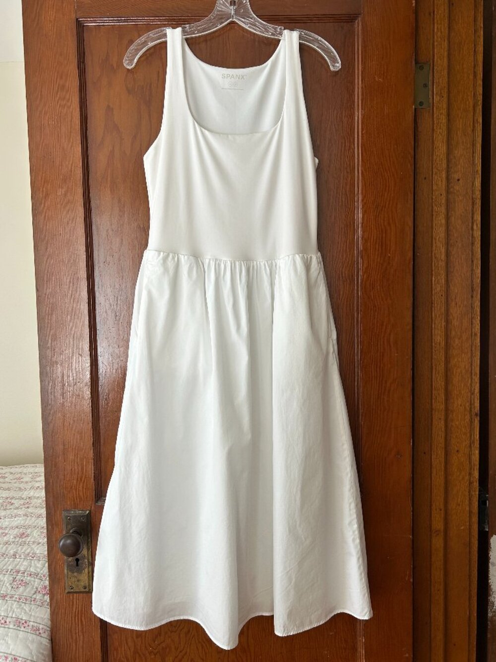 SPANX Smooth Jersey Mixed Media Midi Dress - Med - Picture 6 of 8